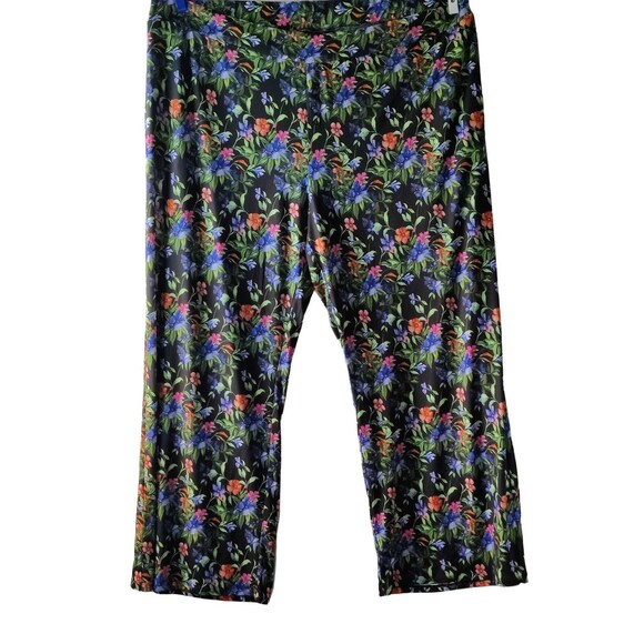 BROOKE SHIELDS‎ Timeless Flat Front Wide-Leg Pants Summer Bouquet 3X NEW A350165 - Picture 2 of 10